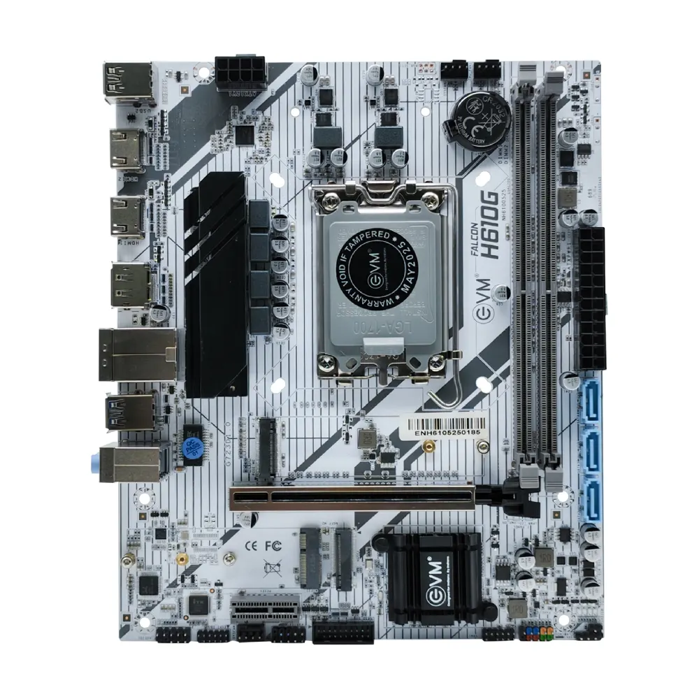 EVM H610G DDR4 Falcon Motherboard For Intel 12th to 14th Gen With NVMe Slot view 2